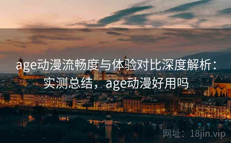 age动漫流畅度与体验对比深度解析：实测总结，age动漫好用吗