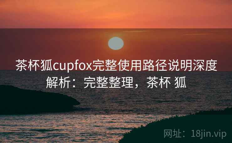 茶杯狐cupfox完整使用路径说明深度解析：完整整理，茶杯 狐